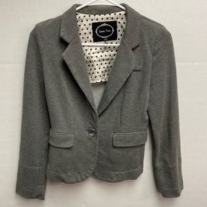 Woman’s Love Tree size Small gray one button blazer